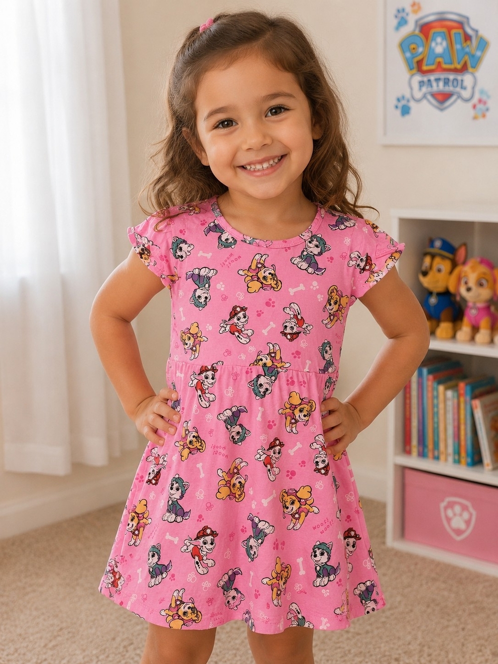 Paw Patrol Pink Girls' Graphic Dress